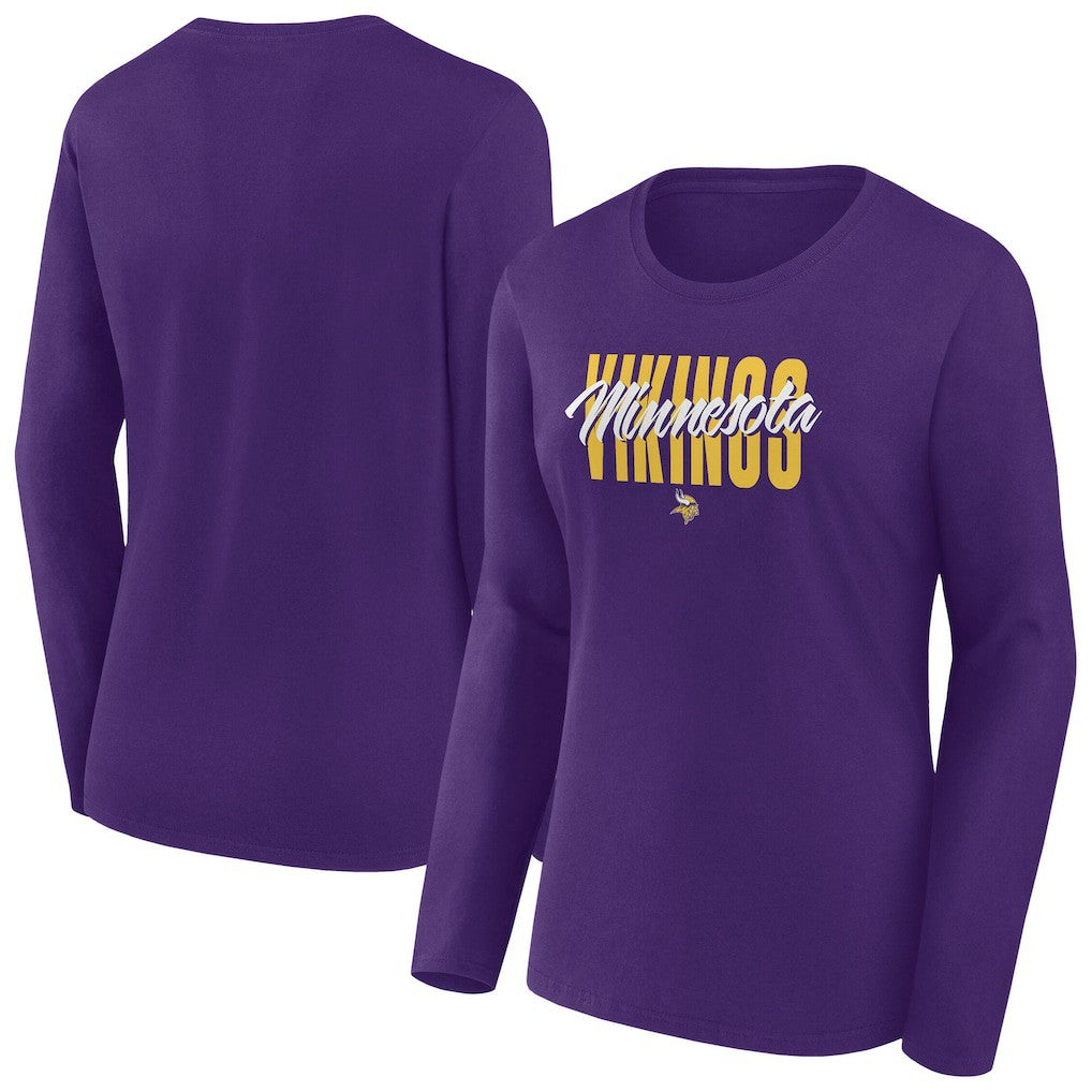 Minnesota Vikings Fanatics Women's Long Sleeve Scoop Neck T-Shirt