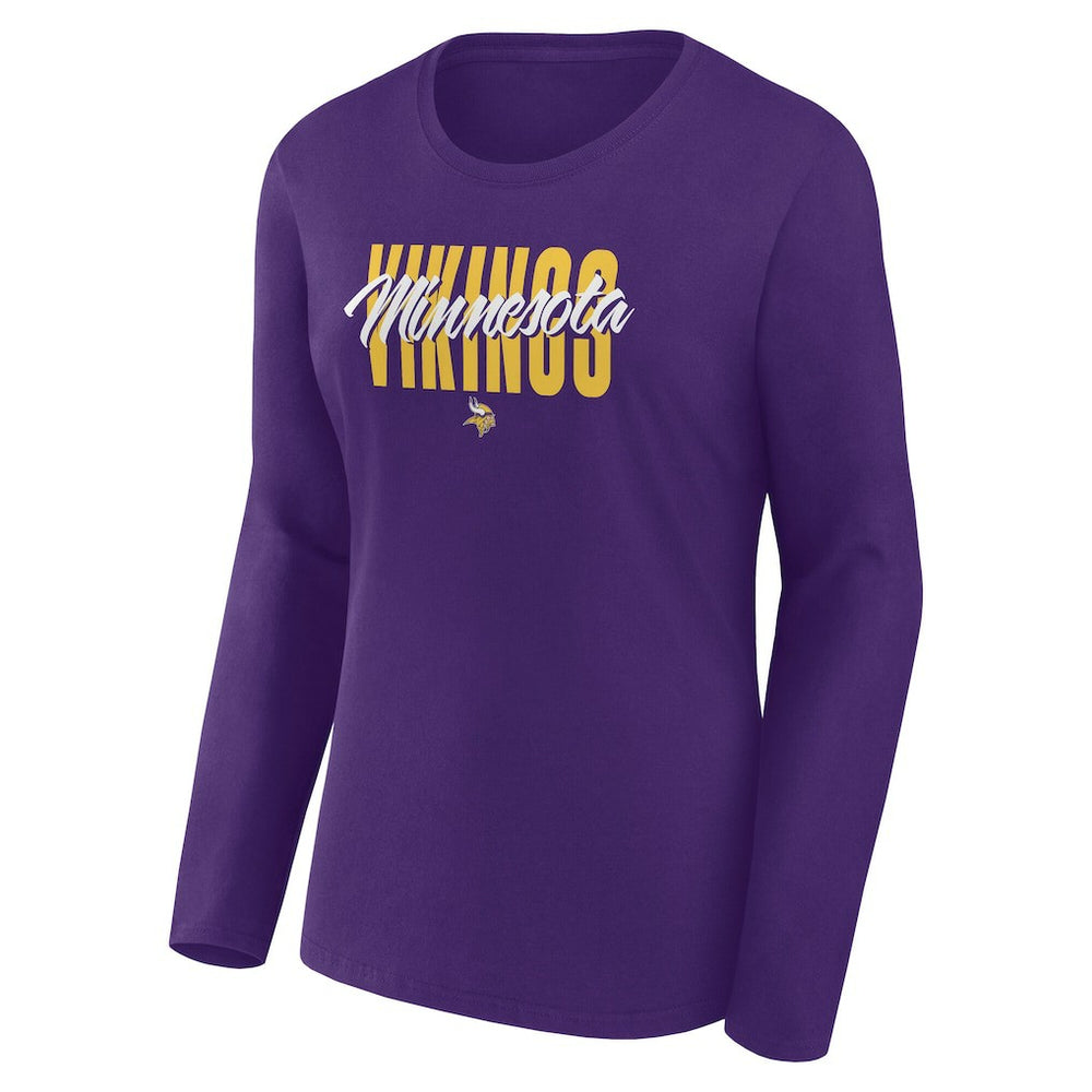 Minnesota Vikings Fanatics Women's Long Sleeve Scoop Neck T-Shirt