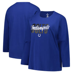 Indianapolis Colts Fanatics Women's Long Sleeve Scoop Neck T-Shirt
