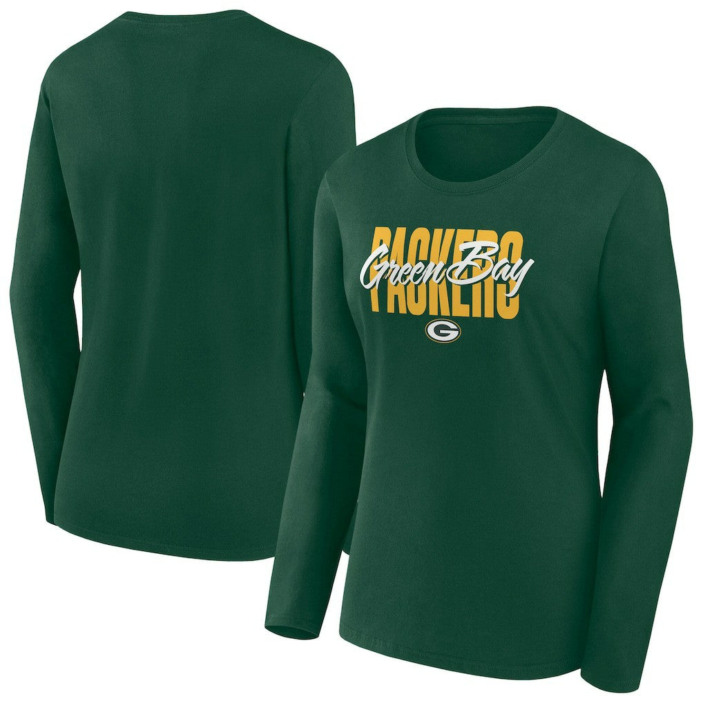 Green Bay Packers Fanatics Women's Long Sleeve Scoop Neck T-Shirt