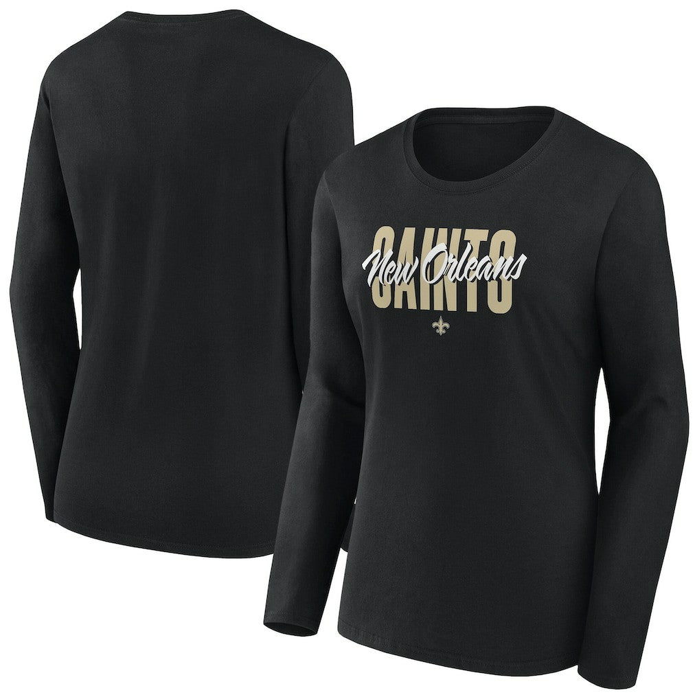 New Orleans Saints Fanatics Women's Long Sleeve Scoop Neck T-Shirt