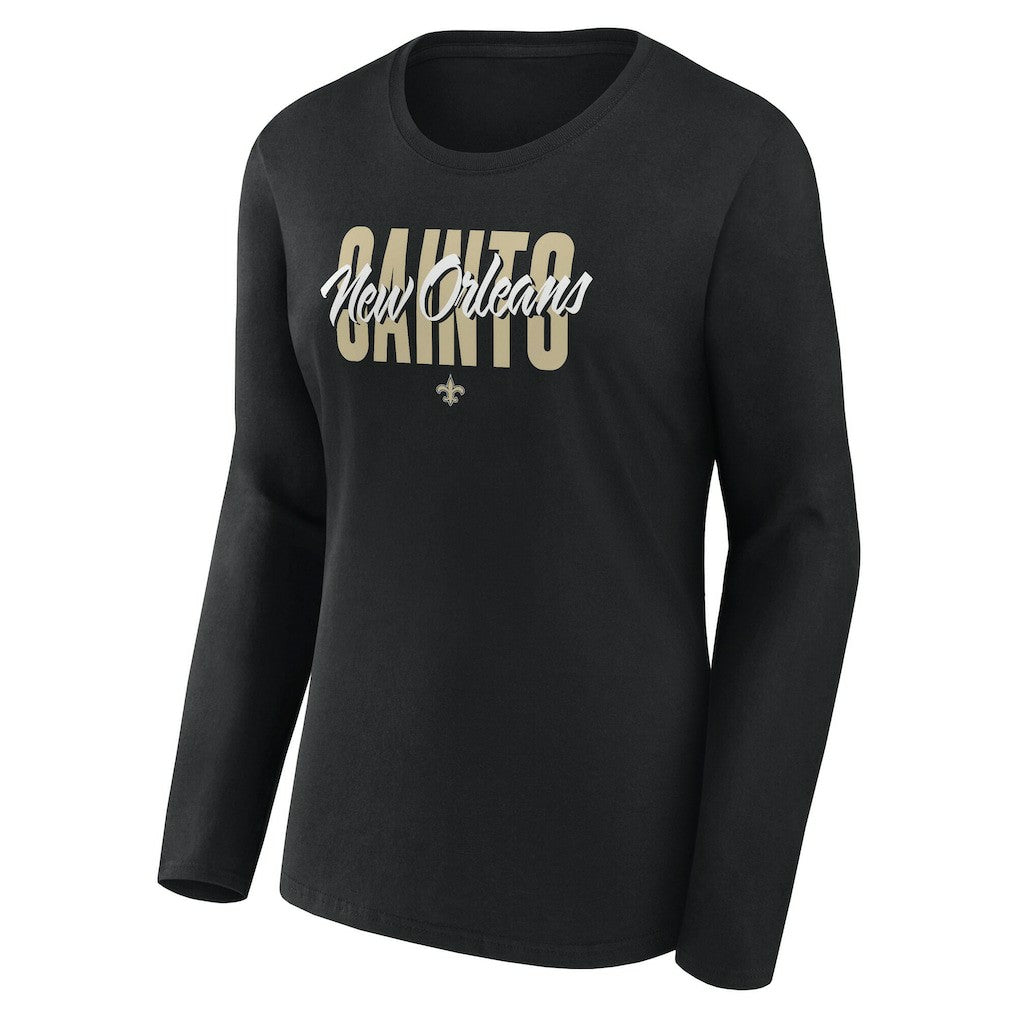 New Orleans Saints Fanatics Women's Long Sleeve Scoop Neck T-Shirt