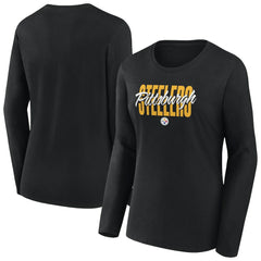 Pittsburgh Steelers Fanatics Women's Long Sleeve Scoop Neck T-Shirt