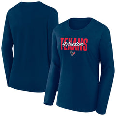 Houston Texans Fanatics Women's Long Sleeve Scoop Neck T-Shirt