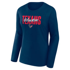 Houston Texans Fanatics Women's Long Sleeve Scoop Neck T-Shirt