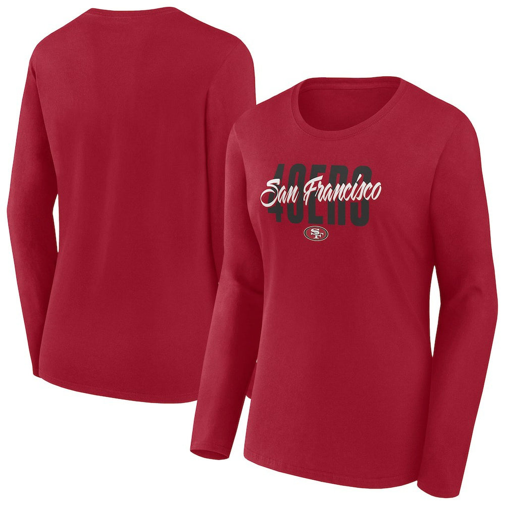San Francisco 49ers Fanatics Women's Long Sleeve Scoop Neck T-Shirt