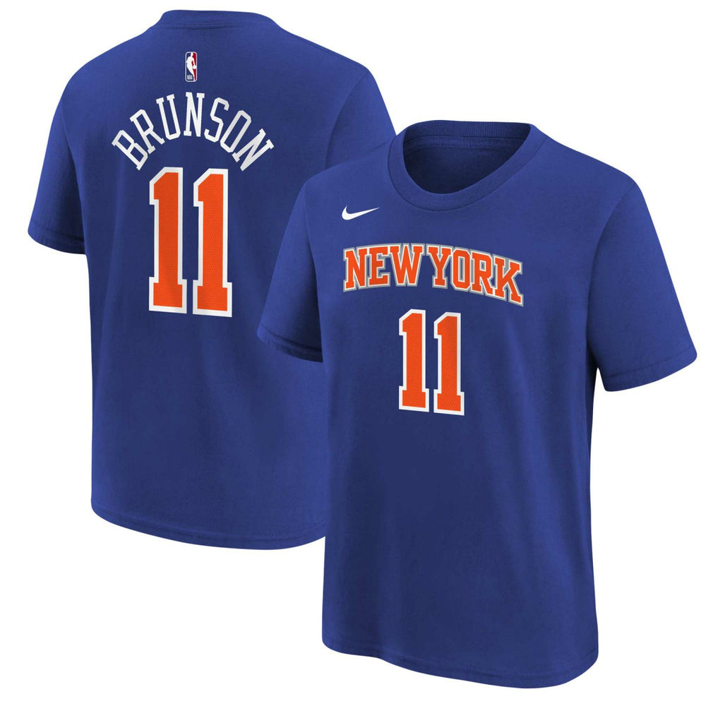 Jalen Brunson New York Knicks Youth Icon Name & Number T-Shirt For Sale