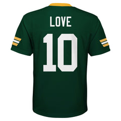 Green Bay Packers  Jordan Love  Youth Replica Player Jersey