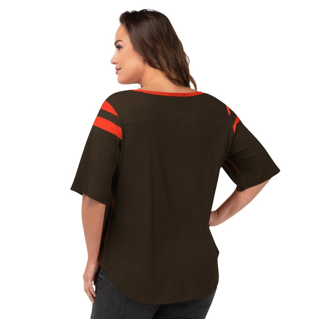 Cleveland Browns  G-III 4Her by Carl Banks Women's Plus Size Linebacker T-Shirt