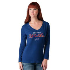 Buffalo Bills  G-III 4Her by Carl Banks Women's Post Season Long Sleeve V-Neck T-Shirt