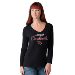 Arizona Cardinals  G-III 4Her by Carl Banks Women's Post Season Long Sleeve V-Neck T-Shirt