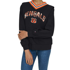 Cincinnati Bengals  Tommy Hilfiger Women's Alice V-Neck Pullover Sweatshirt
