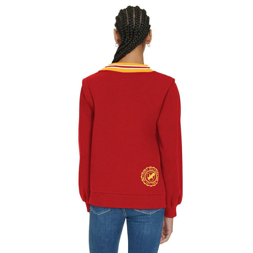 Kansas City Chiefs  Tommy Hilfiger Women's Alice V-Neck Pullover Sweatshirt