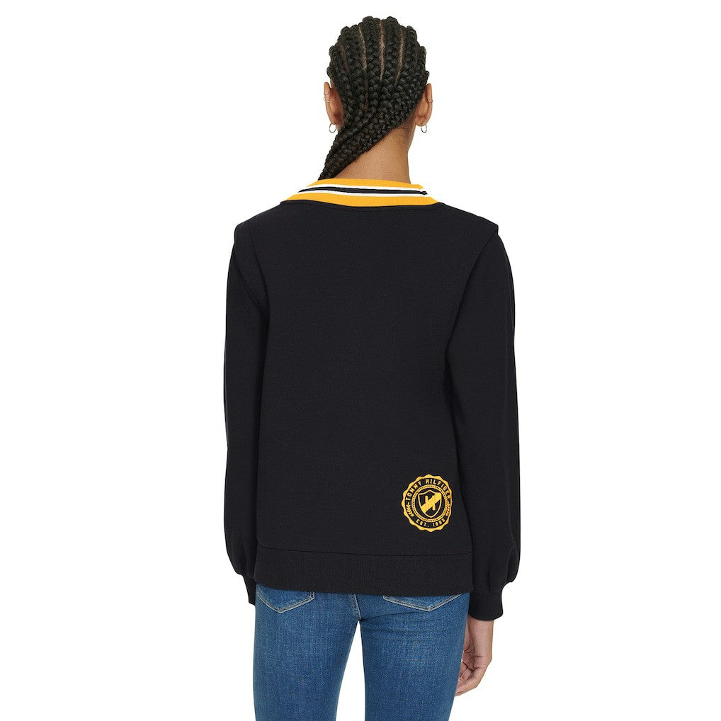Pittsburgh Steelers  Tommy Hilfiger Women's Alice V-Neck Pullover Sweatshirt