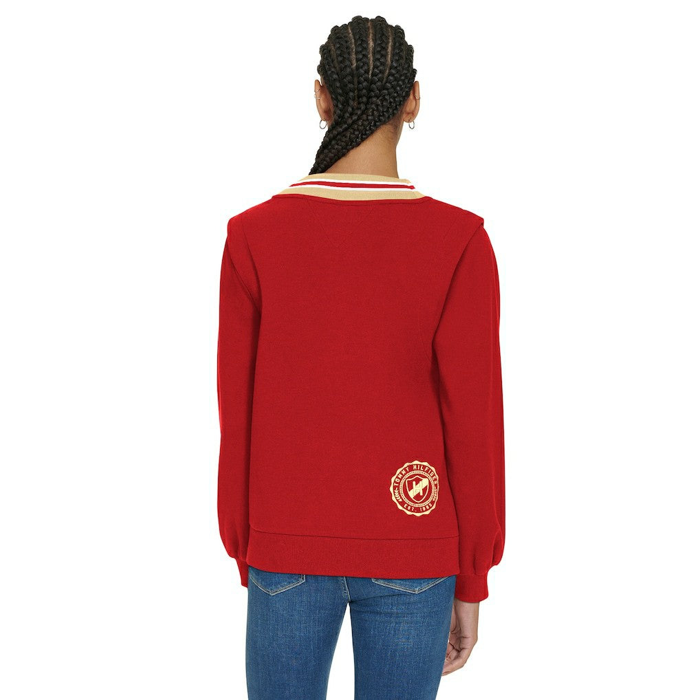 San Francisco 49ers  Tommy Hilfiger Women's Alice V-Neck Pullover Sweatshirt