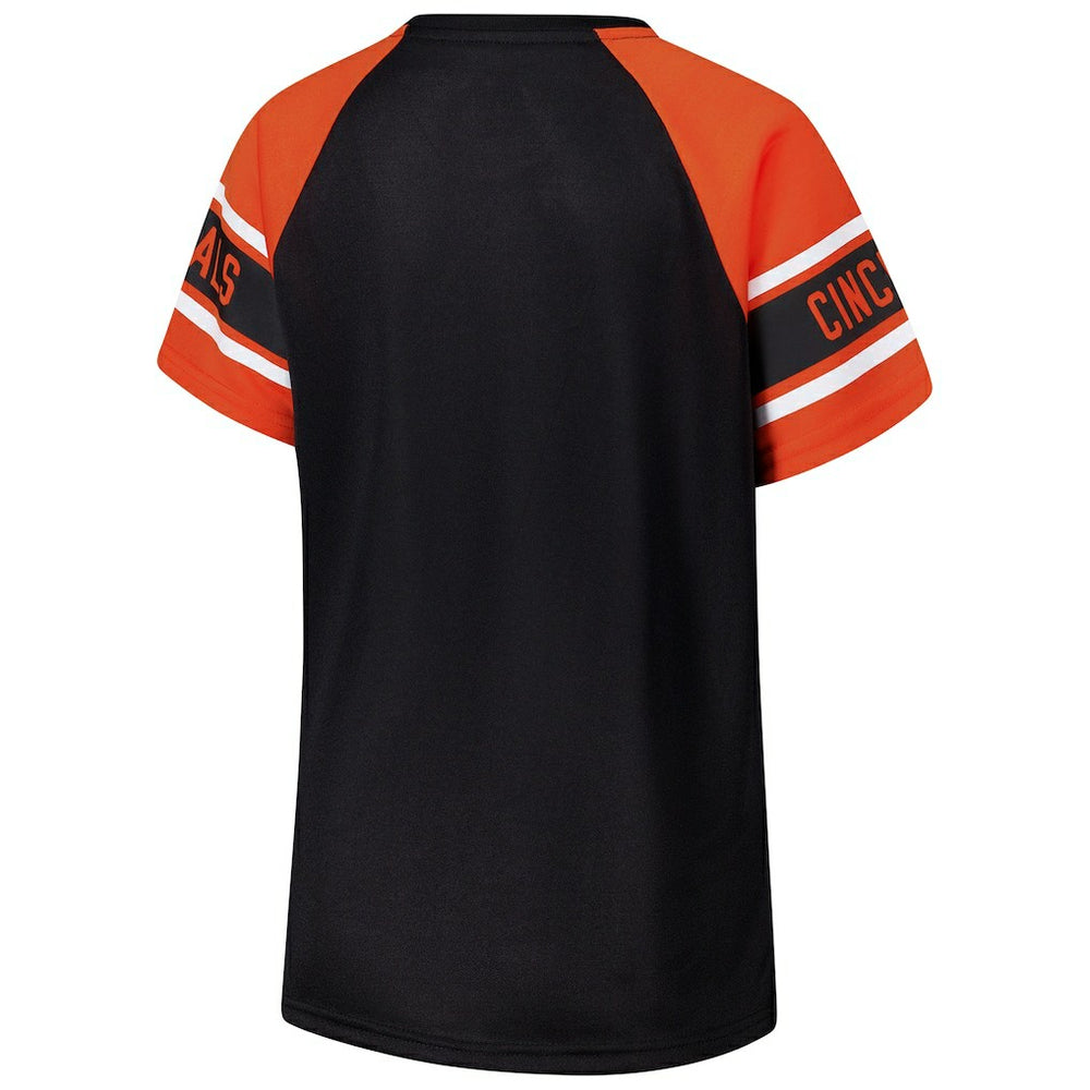 Cincinnati Bengals  Starter Women's 1st Rounder Color Block Raglan Top