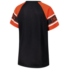 Cincinnati Bengals  Starter Women's 1st Rounder Color Block Raglan Top