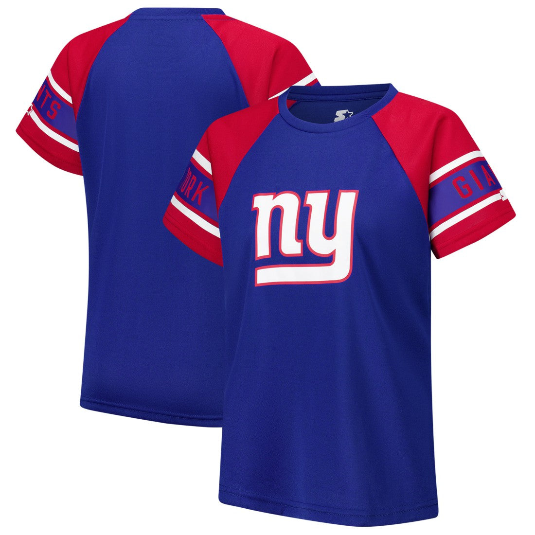 New York Giants  Starter Women's 1st Rounder Color Block Raglan Top