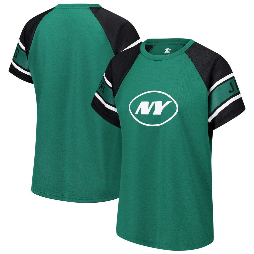 New York Jets  Starter Women's 1st Rounder Color Block Raglan Top