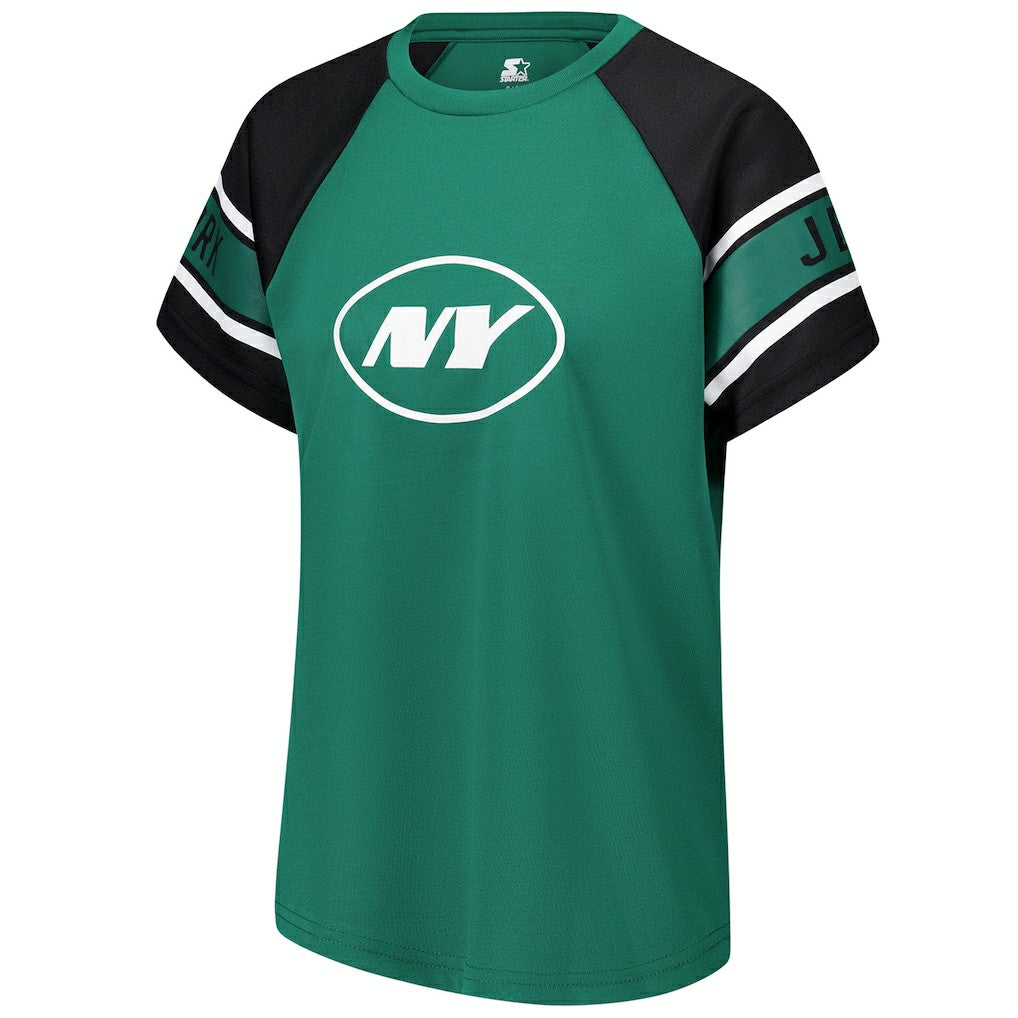 New York Jets  Starter Women's 1st Rounder Color Block Raglan Top
