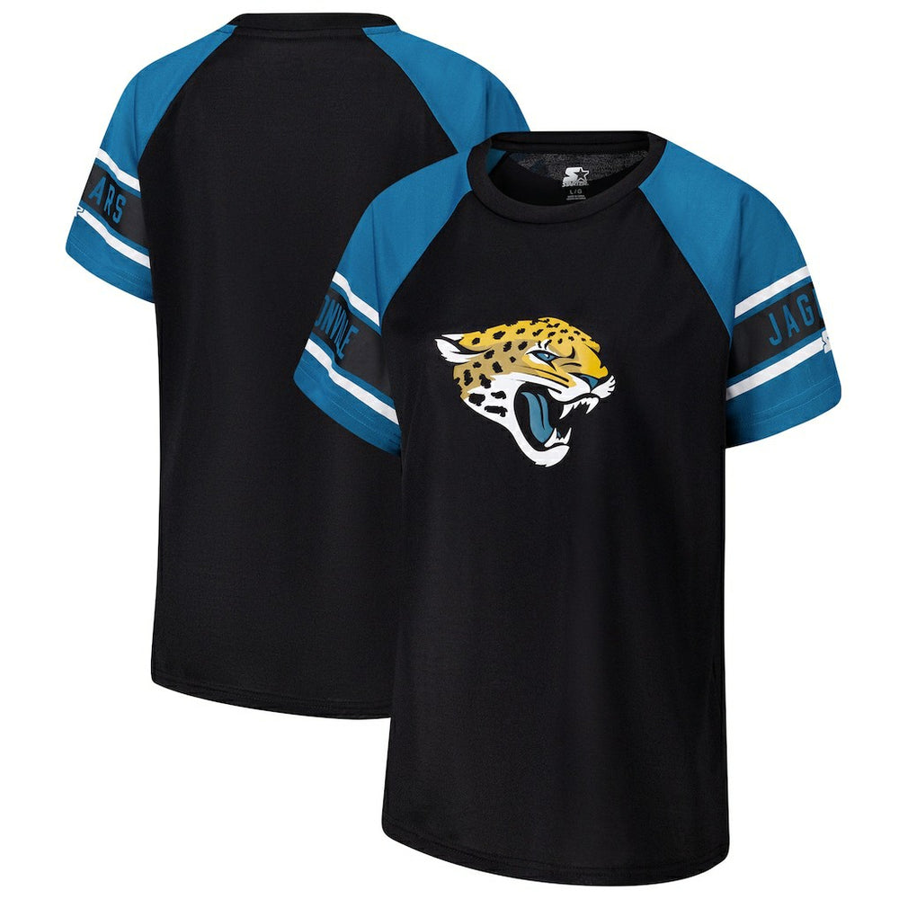 Jacksonville Jaguars  Starter Women's 1st Rounder Color Block Raglan Top