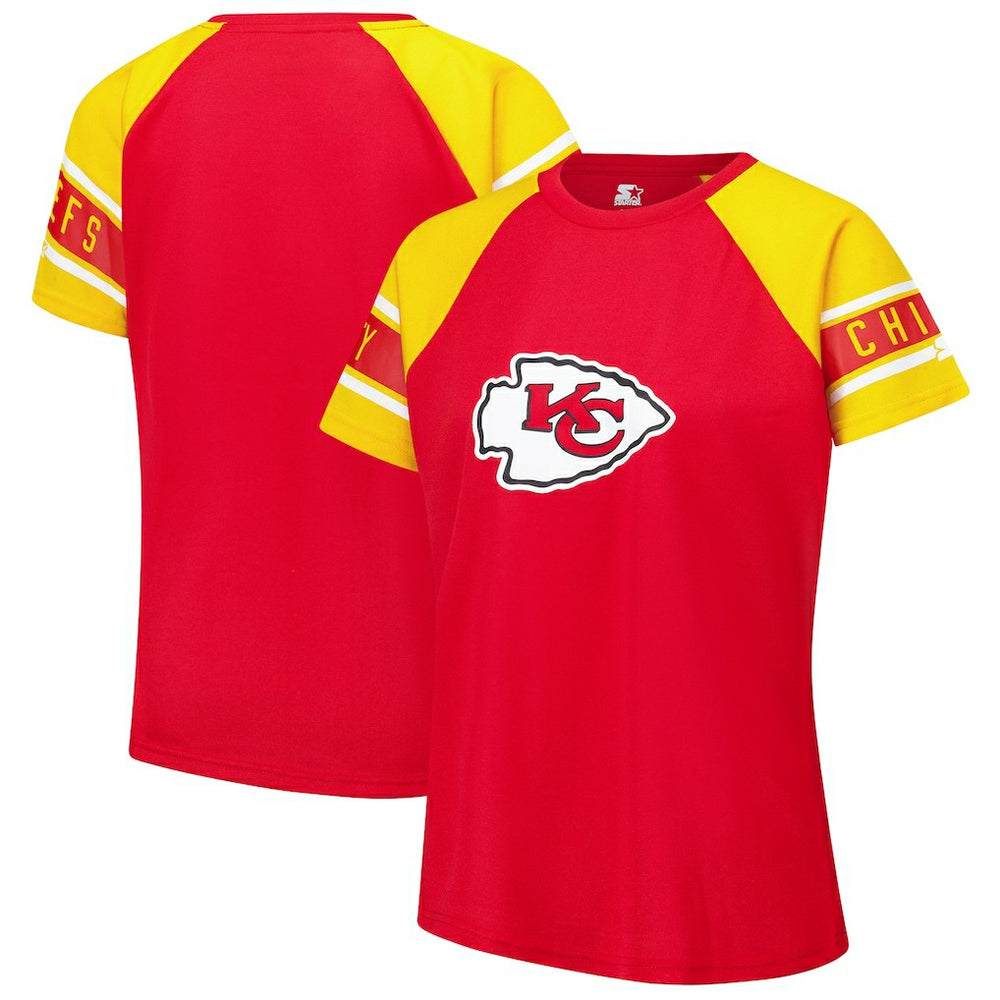 Kansas City Chiefs  Starter Women's 1st Rounder Color Block Raglan Top