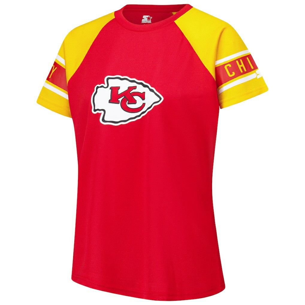 Kansas City Chiefs  Starter Women's 1st Rounder Color Block Raglan Top