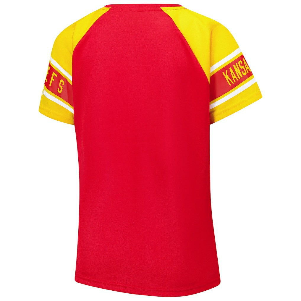 Kansas City Chiefs  Starter Women's 1st Rounder Color Block Raglan Top