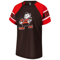 Cleveland Browns  Starter Women's 1st Rounder Color Block Raglan Top