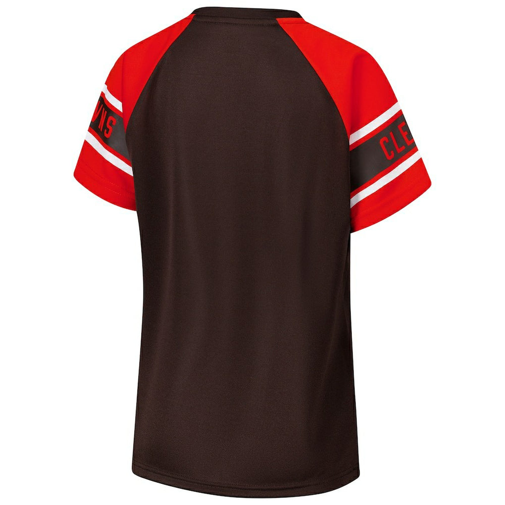 Cleveland Browns  Starter Women's 1st Rounder Color Block Raglan Top