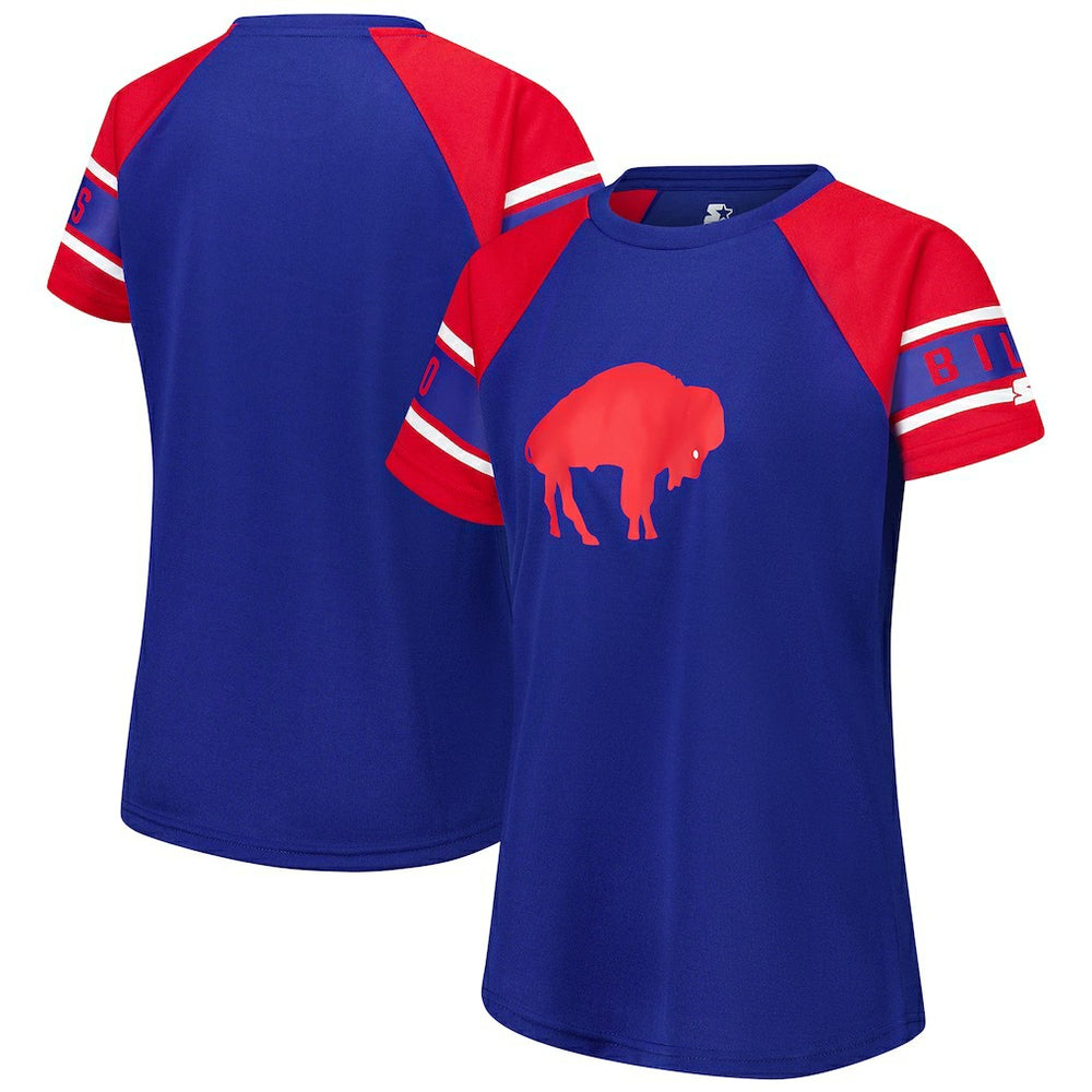 Buffalo Bills  Starter Women's 1st Rounder Color Block Raglan Top