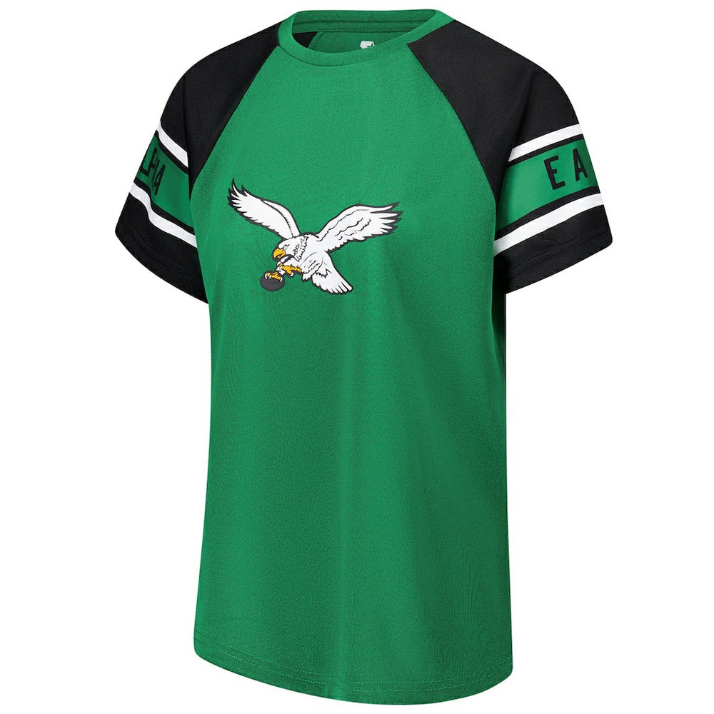 Philadelphia Eagles  Starter Women's 1st Rounder Color Block Raglan Top