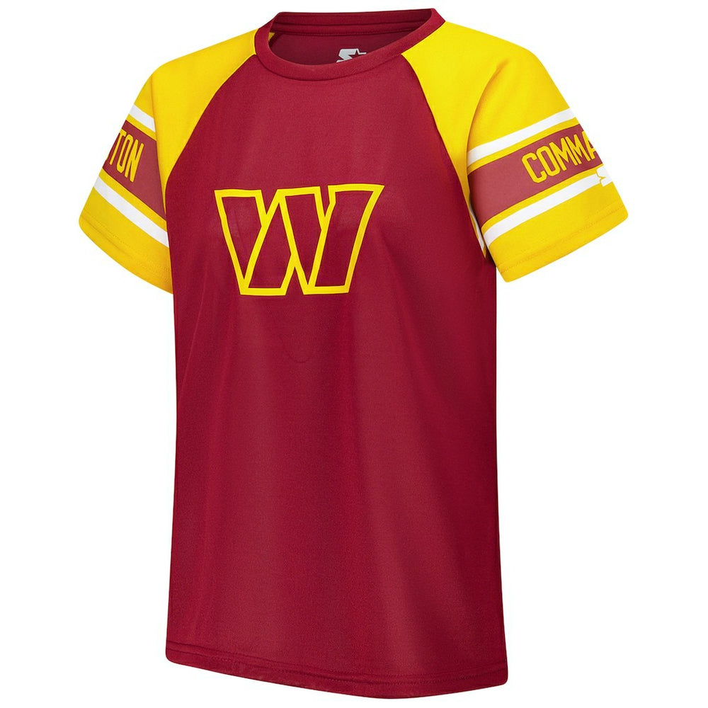 Washington Commanders  Starter Women's 1st Rounder Color Block Raglan Top