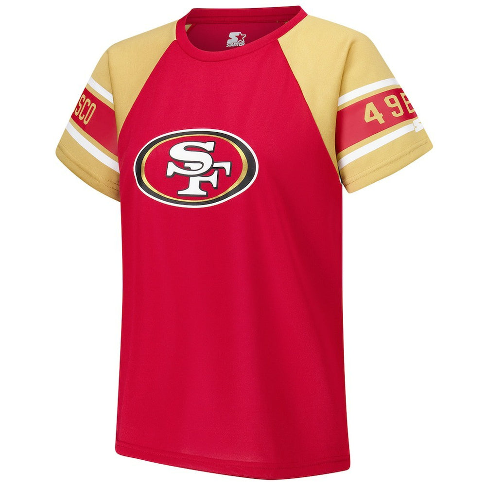 San Francisco 49ers  Starter Women's 1st Rounder Color Block Raglan Top