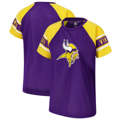 Minnesota Vikings  Starter Women's 1st Rounder Color Block Raglan Top