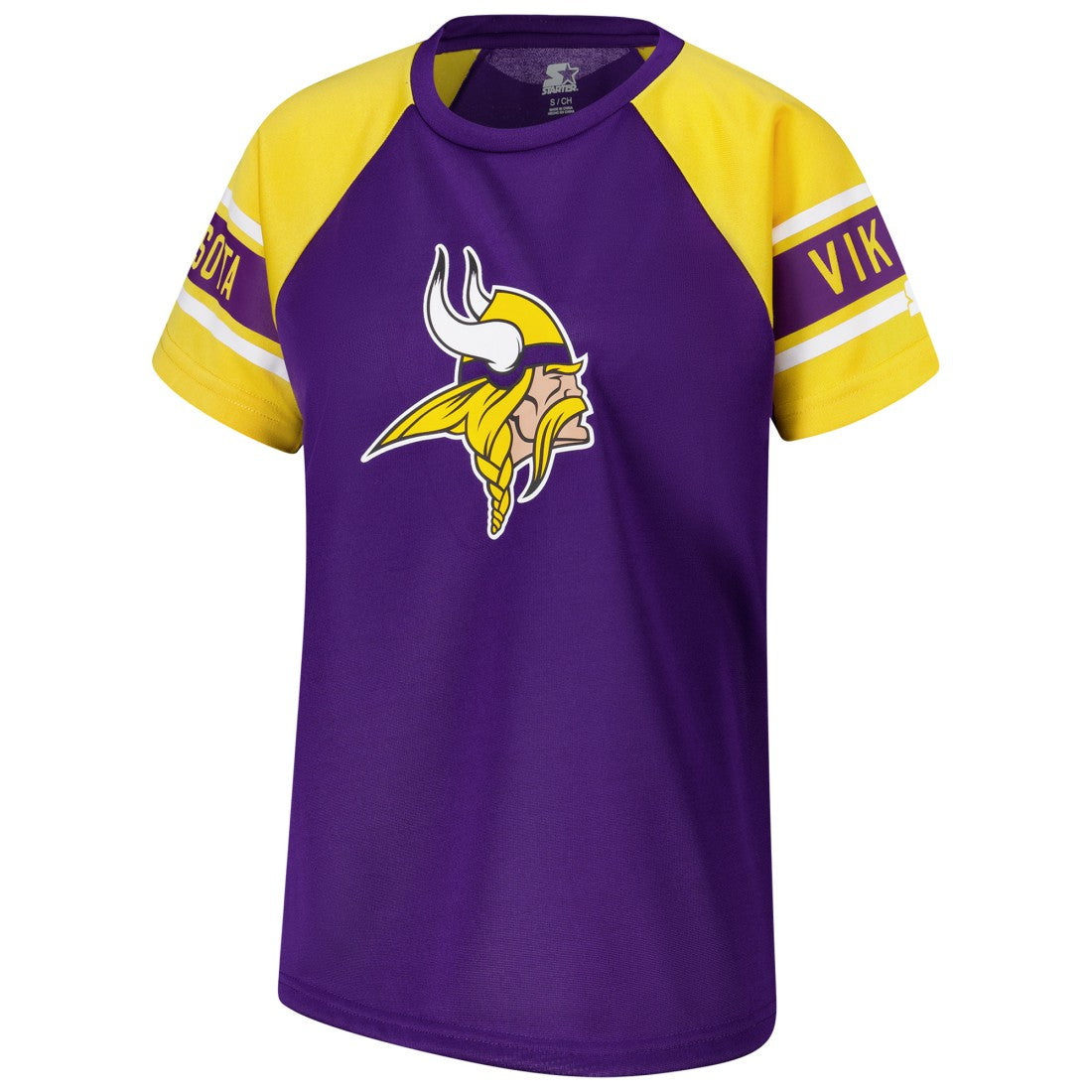 Minnesota Vikings  Starter Women's 1st Rounder Color Block Raglan Top