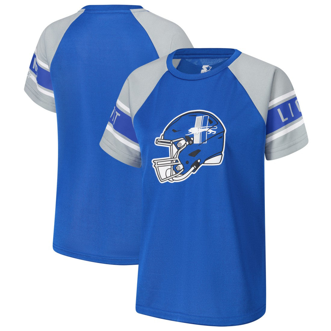 Detroit Lions  Starter Women's 1st Rounder Color Block Raglan Top