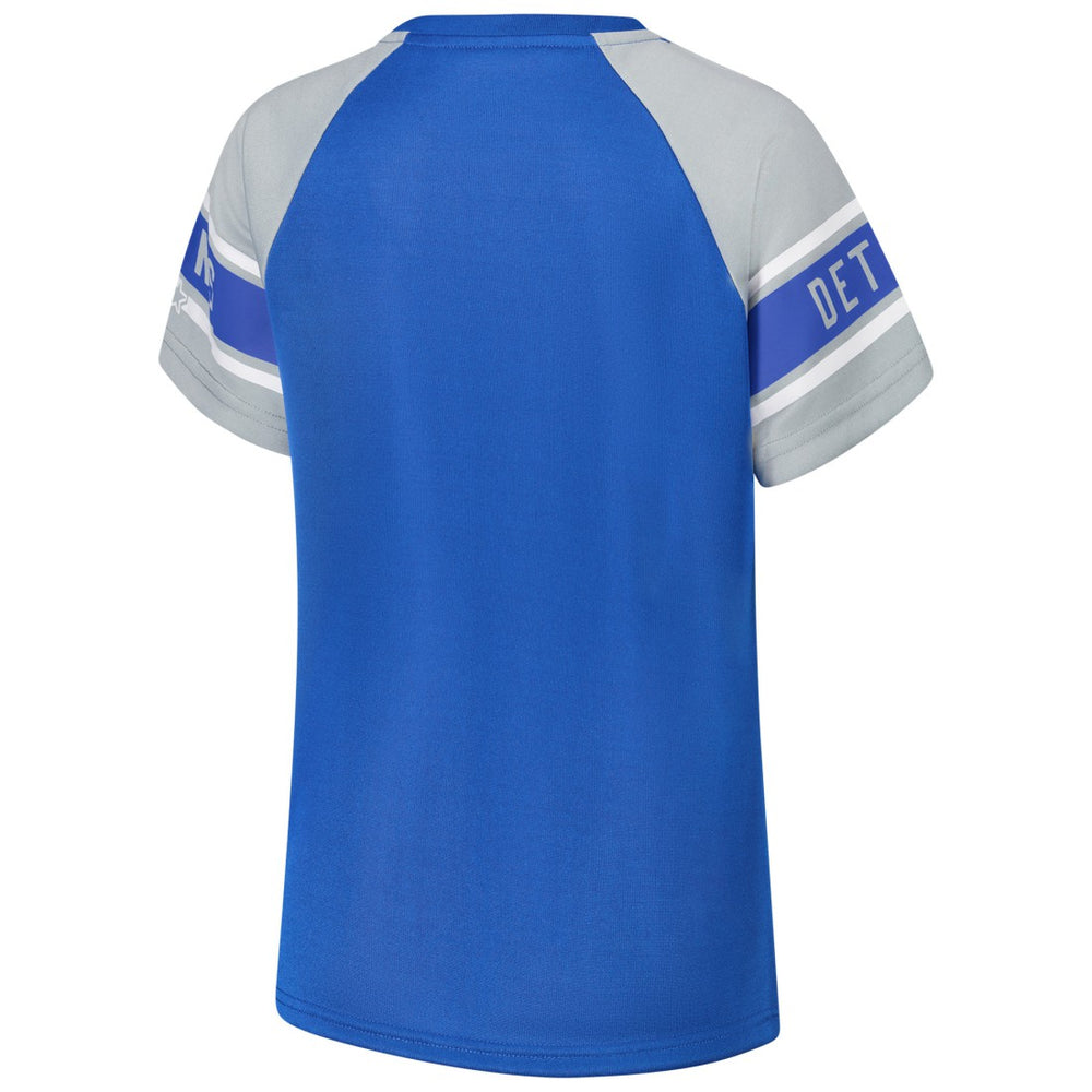 Detroit Lions  Starter Women's 1st Rounder Color Block Raglan Top