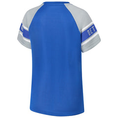 Detroit Lions  Starter Women's 1st Rounder Color Block Raglan Top
