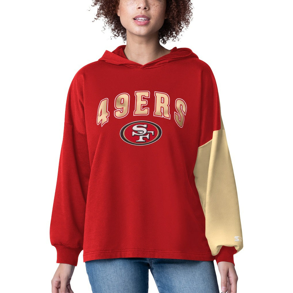 San Francisco 49ers  Starter Women's Power Move Long Sleeve Pullover Hoodie