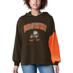 Cleveland Browns  Starter Women's Power Move Long Sleeve Pullover Hoodie