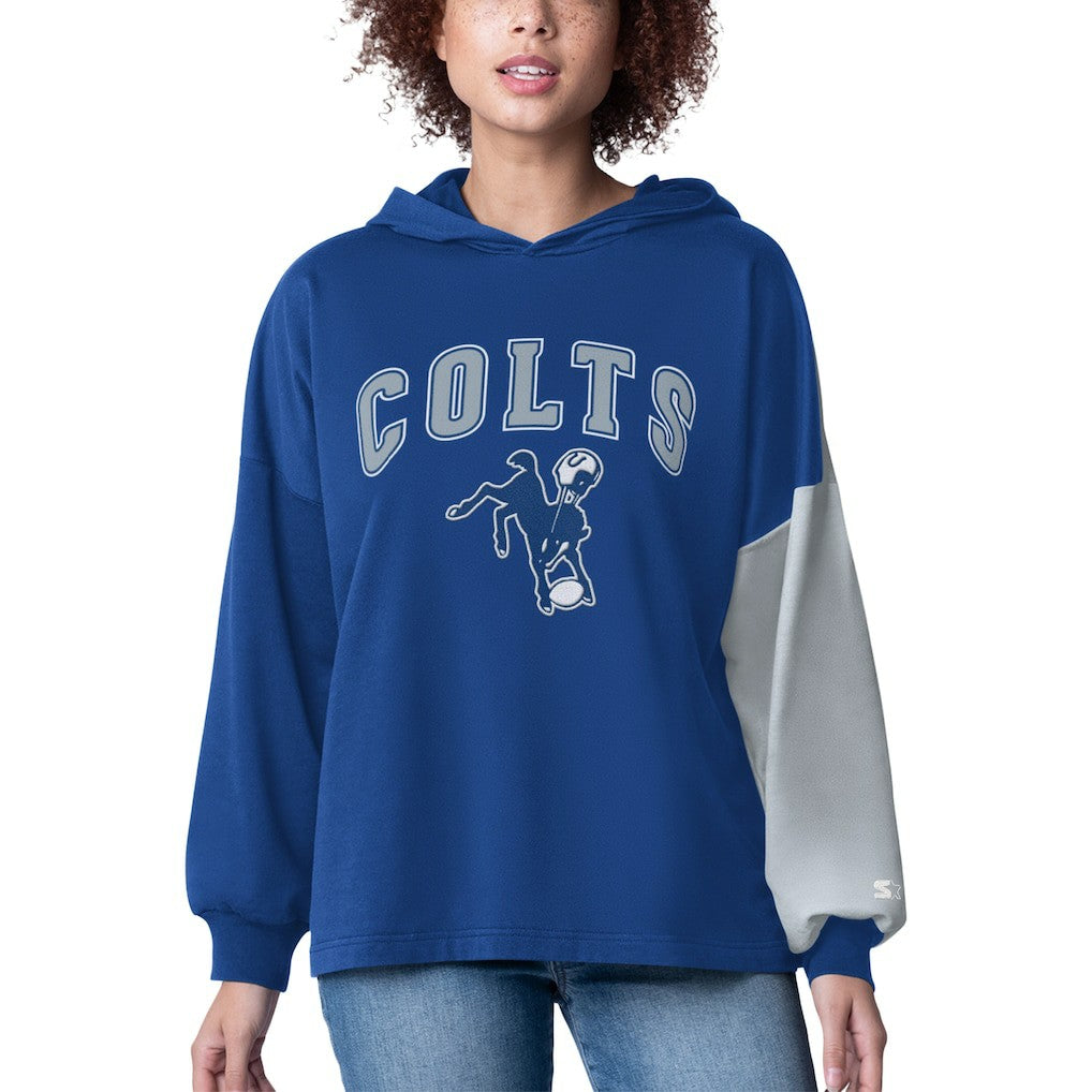Indianapolis Colts  Starter Women's Power Move Long Sleeve Pullover Hoodie