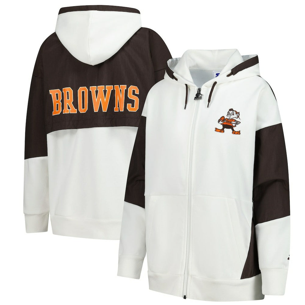 Cleveland Browns  Starter Women's Scrimmage Full-Zip Hoodie