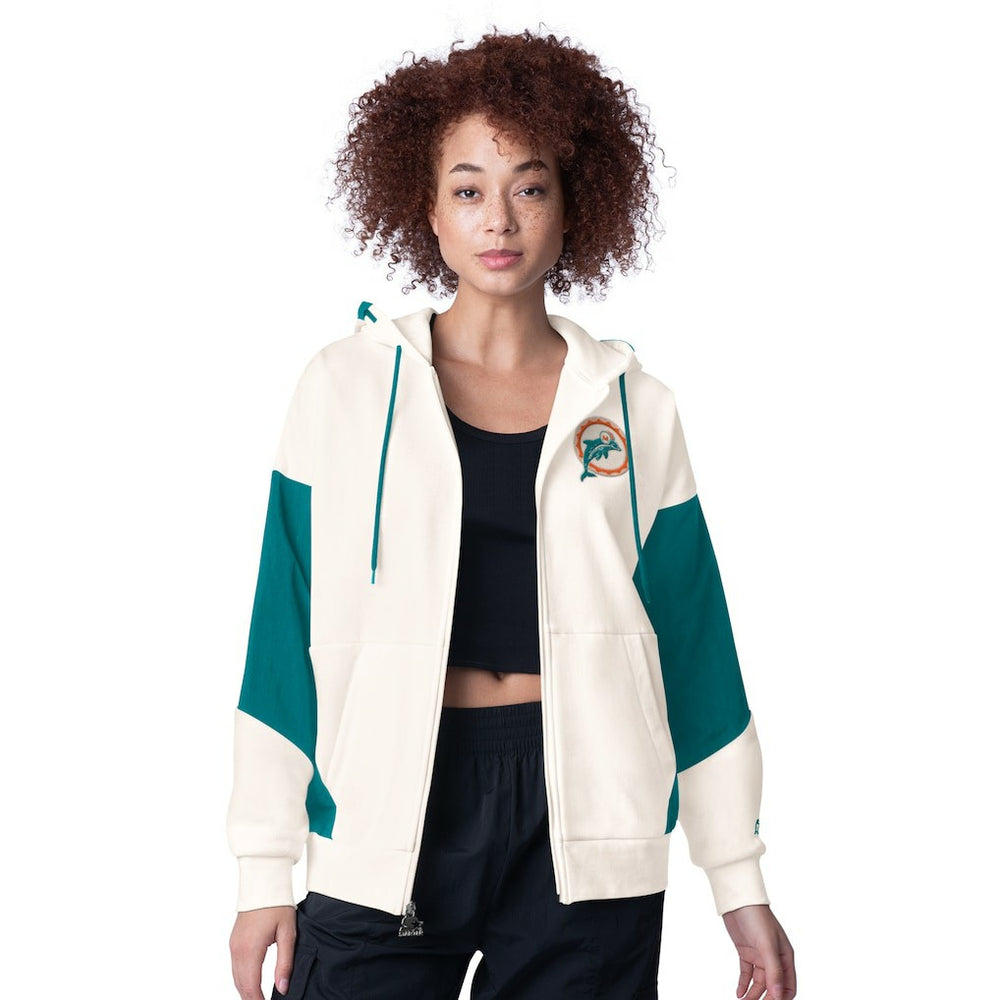 Miami Dolphins  Starter Women's Scrimmage Full-Zip Hoodie