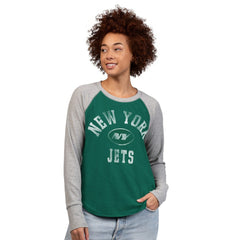 New York Jets  G-III 4Her by Carl Banks Women's Waffle Knit Raglan Long Sleeve T-Shirt