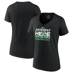 Boston Celtics Women's 2024 NBA Finals Champions Pump Fake Hometown Originals V-Neck T-Shirt New