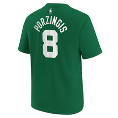 Kristaps Porzingis Boston Celtics Youth Icon Name & Number T-Shirt Online