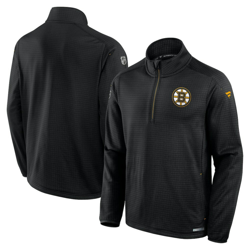 Boston Bruins Fanatics Big & Tall Authentic Pro Quarter-Zip Top Online