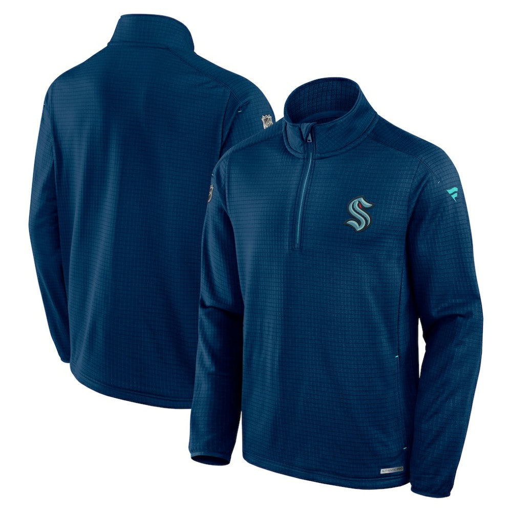 Seattle Kraken Fanatics Big & Tall Authentic Pro Quarter-Zip Top Outlet