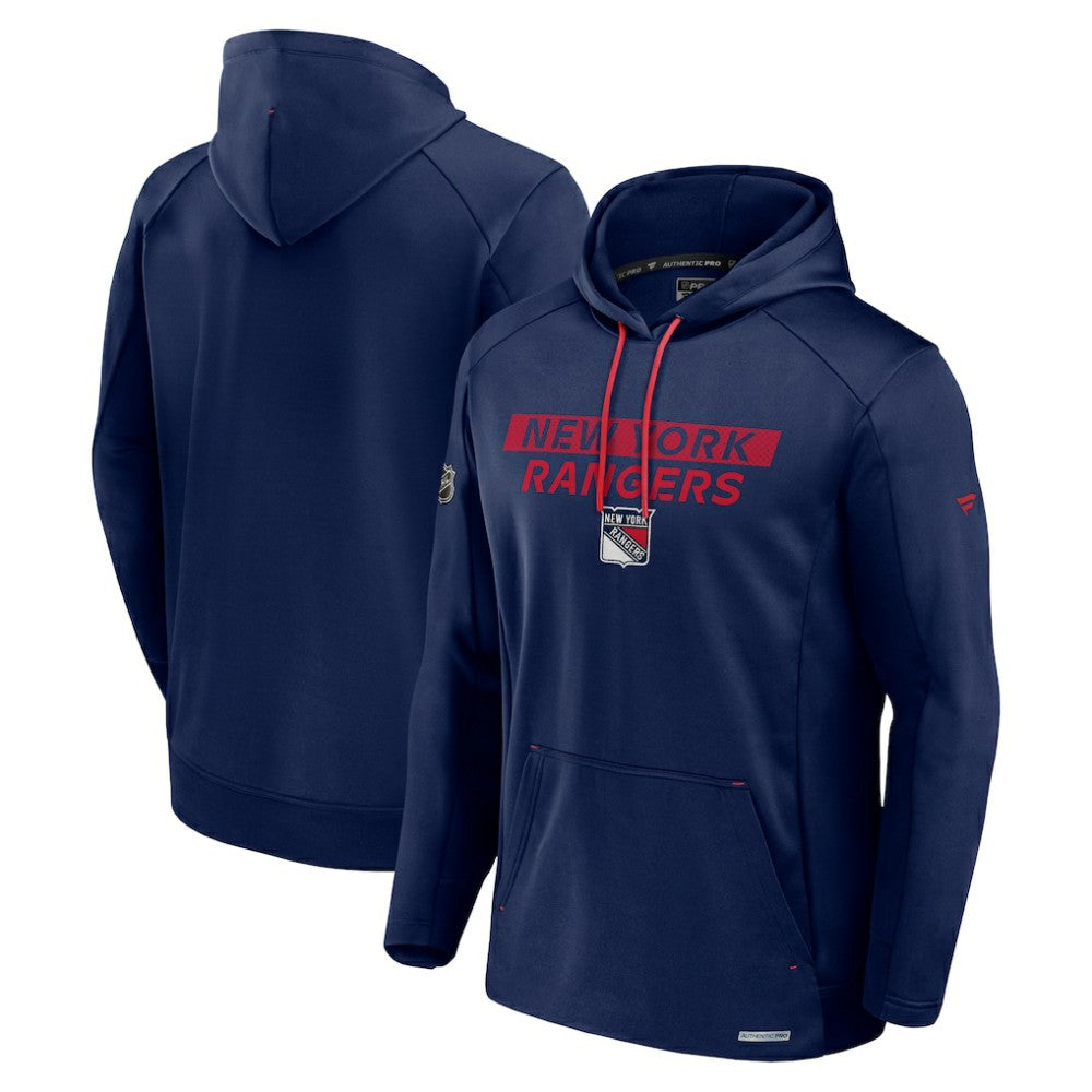 New York Rangers Fanatics Big & Tall Authentic Pro Pullover Hoodie For Sale